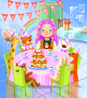 Ілюстрації до дитячої книги «З ДНЕМ НАРОДЖЕННЯ»